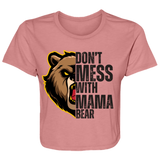 BLACK MAMA BEAR FLOWY CROPPED TEE