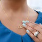 BLACK DEAR MOM I LOVE YOU NECKLACE