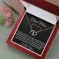 BLACK DEAR MOM I LOVE YOU NECKLACE