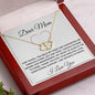 WHITE DEAR MOM I LOVE YOU NECKLACE