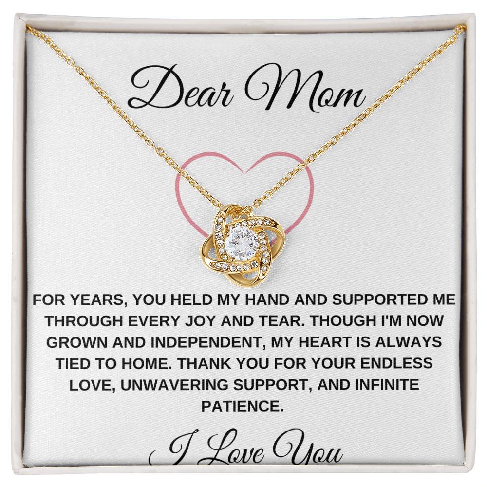 BEAUTIFUL MOM LOVE KNOT NECKLACE