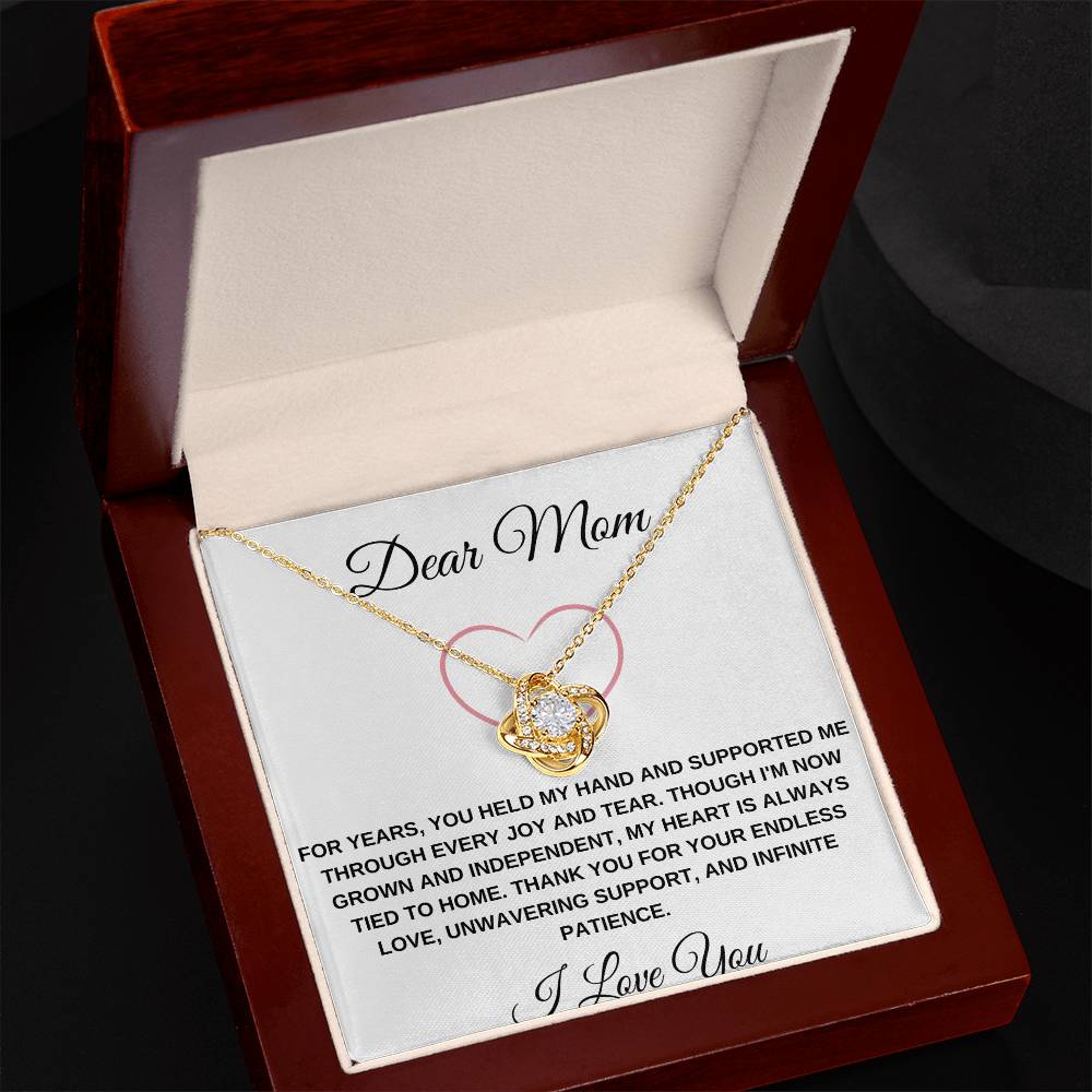 BEAUTIFUL MOM LOVE KNOT NECKLACE