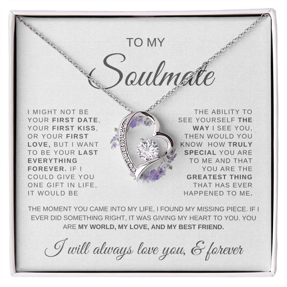 TO MY SOULMATE NECKLACE WITH MESSAGE