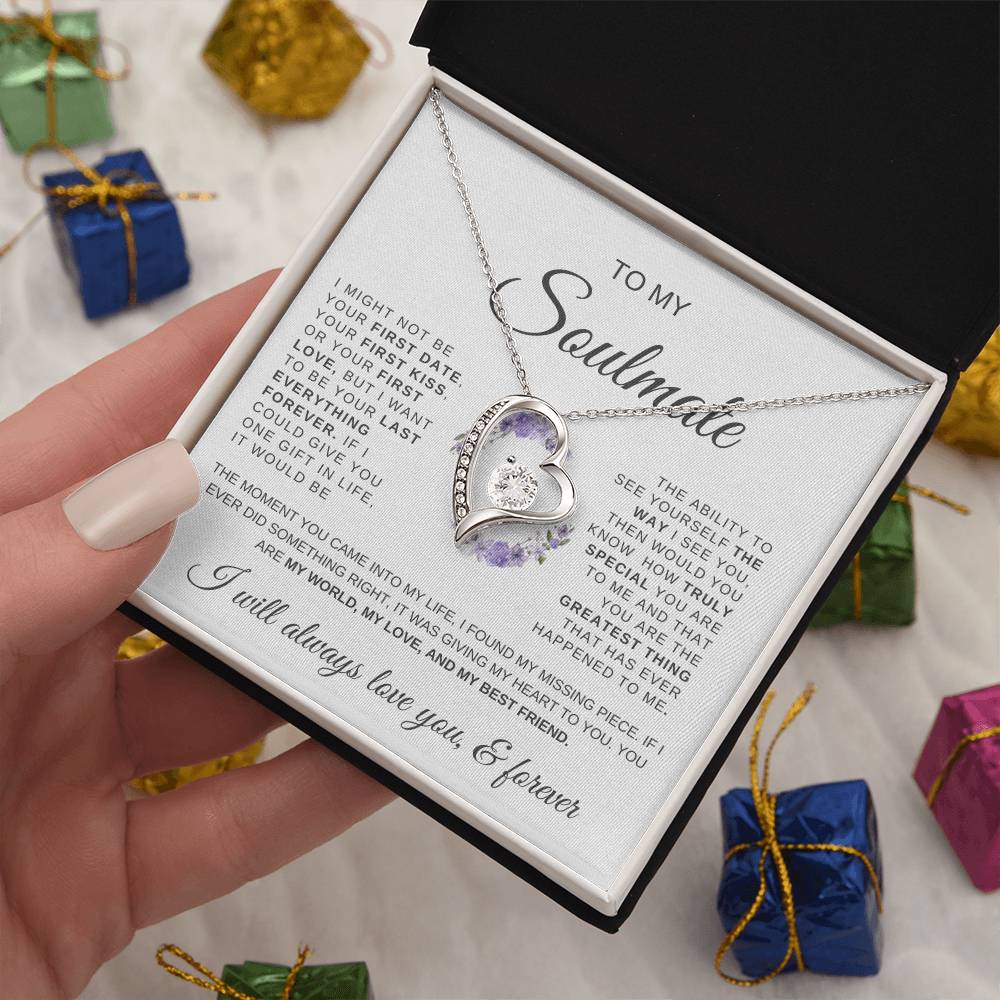 TO MY SOULMATE NECKLACE WITH MESSAGE