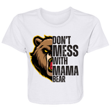BLACK MAMA BEAR FLOWY CROPPED TEE
