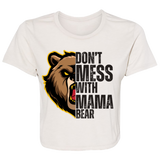 BLACK MAMA BEAR FLOWY CROPPED TEE
