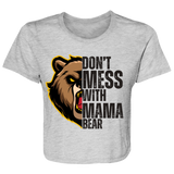 BLACK MAMA BEAR FLOWY CROPPED TEE