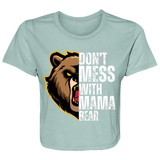 WHITE MAMA BEAR FLOWY CROPPED TEE