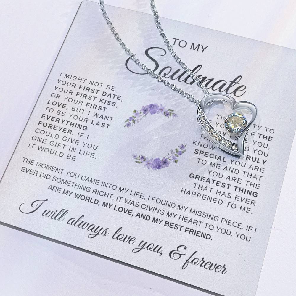 TO MY SOULMATE NECKLACE WITH MESSAGE