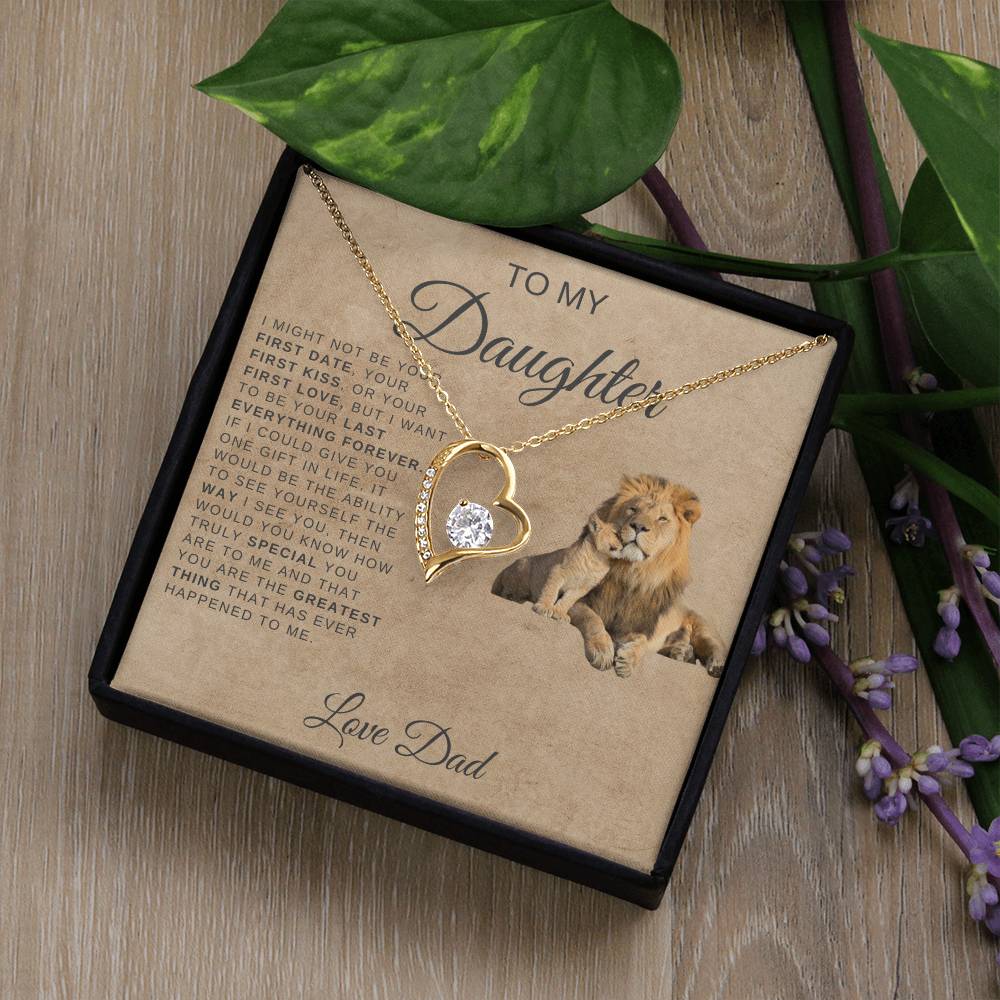 TO MY DAUGHTER LION NECKLACE
